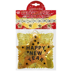 Girlanda HAPPY NEW YEAR zlatá